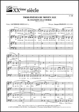 Chanson a la vierge SAATBB choral sheet music cover